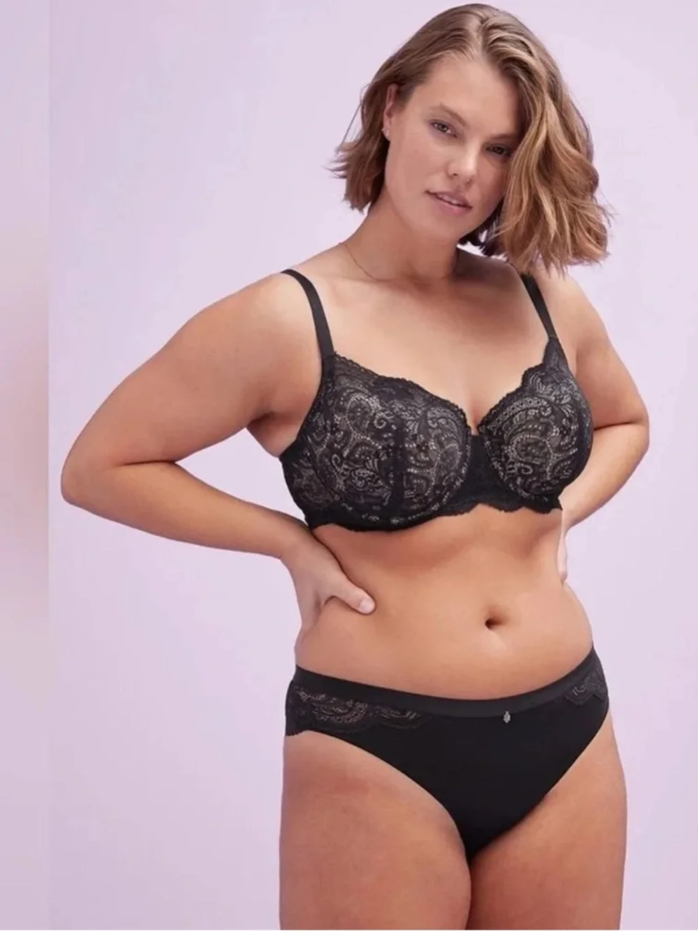 Thirdlove Lace Balconette Bra 24/7 comfort - Black 46D